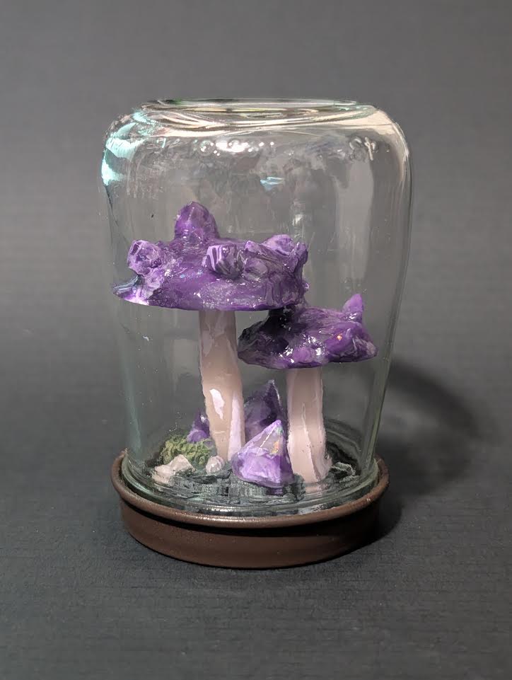 Purple Crystal Terrarium