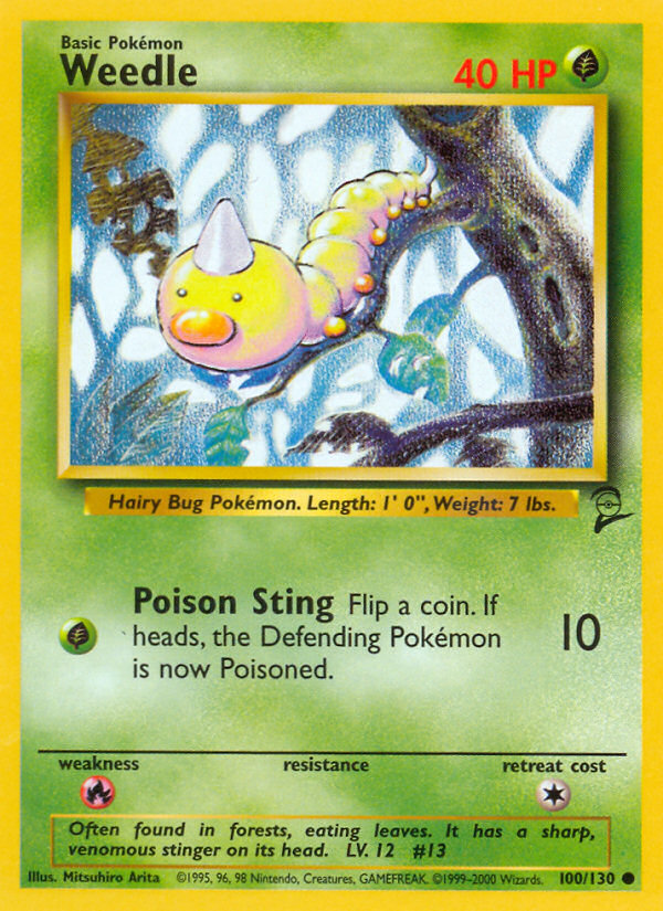 Weedle - Base Set 2 100 - Near Mint