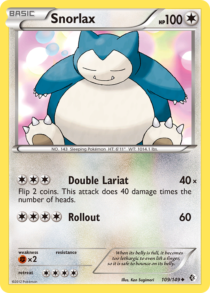 Snorlax - Boundaries Crossed 109 (Foil) - Lightly Played - Ungraded