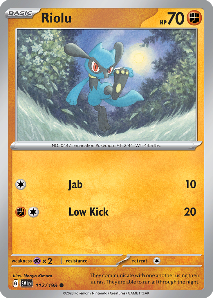 Riolu - Scarlet & Violet Base Set 112/198 (Foil) - Near Mint