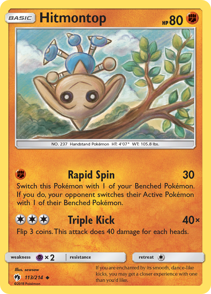 Hitmontop - Lost Thunder 113 - Near Mint