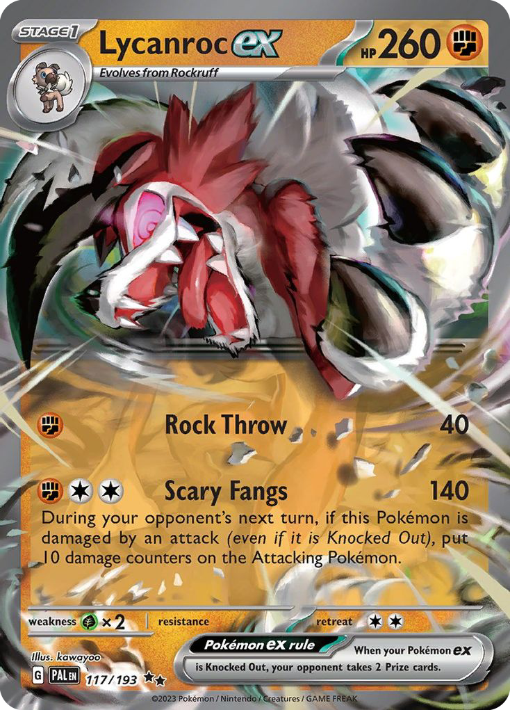 Lycanroc ex - Paldea Evolved 117/193 (Foil) - Near Mint - Ungraded