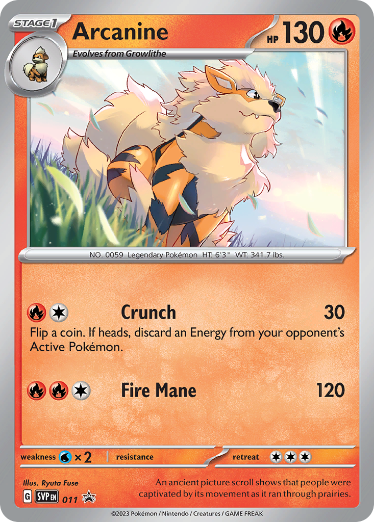 Arcanine - Scarlet & Violet Promo 11 (Foil) - Near Mint