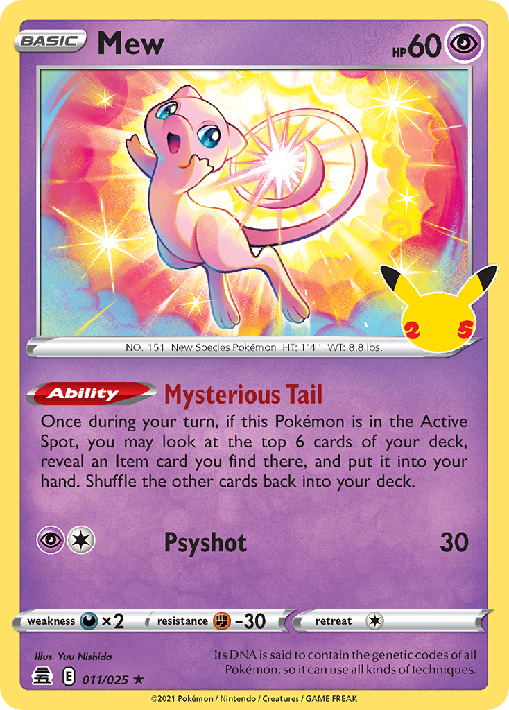 Mew - Celebrations 011/025 (Foil) - Near Mint