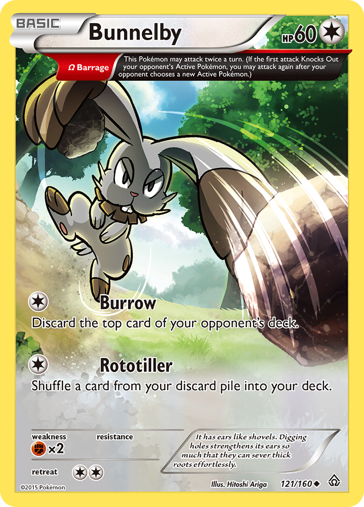 Bunnelby (Omega) - Primal Clash 121 (Foil) - Lightly Played