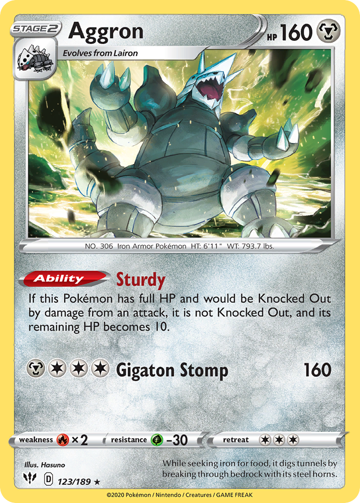 Aggron - Darkness Ablaze 123/189 (Foil) - Near Mint