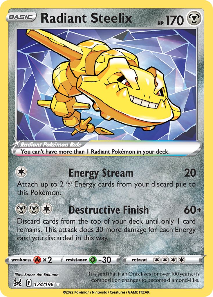 Radiant Steelix - Lost Origin 124/196 (Foil) - Near Mint