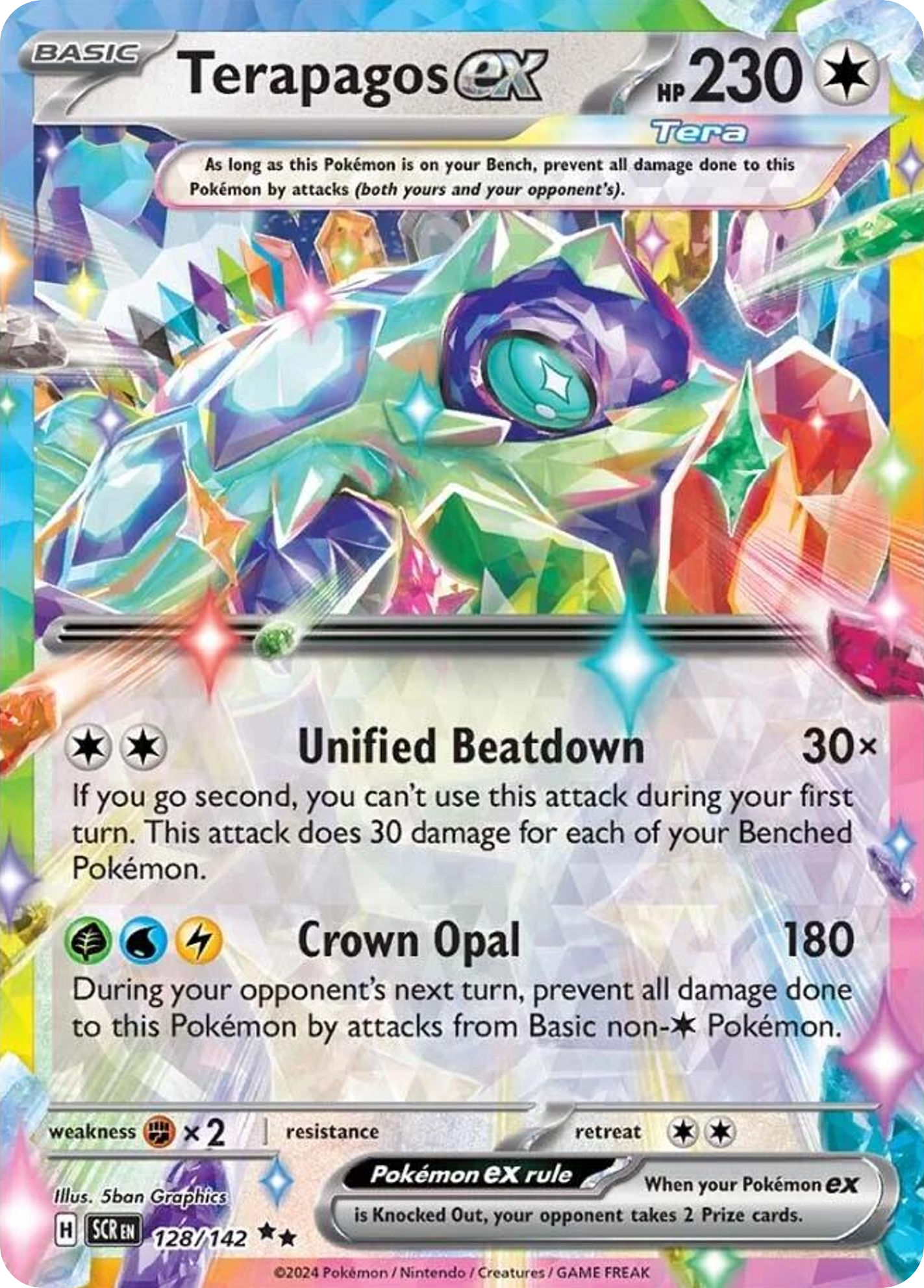 Terapagos ex - Stellar Crown 128/142 (Foil) - Near Mint - Ungraded