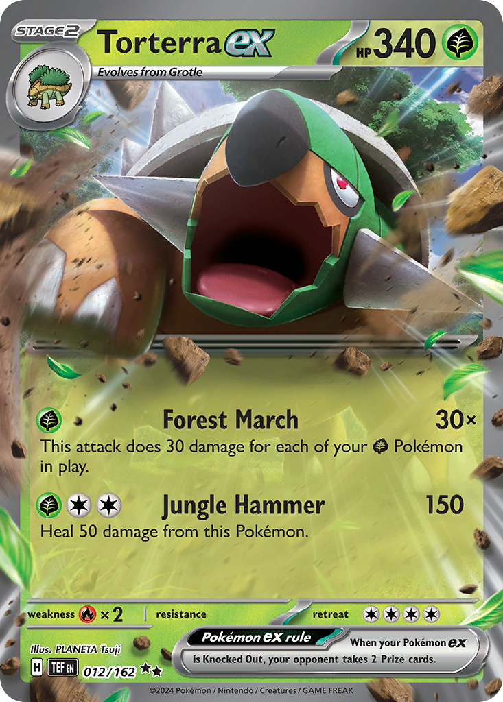 Torterra ex - Temporal Forces 012/162 (Foil) - Near Mint