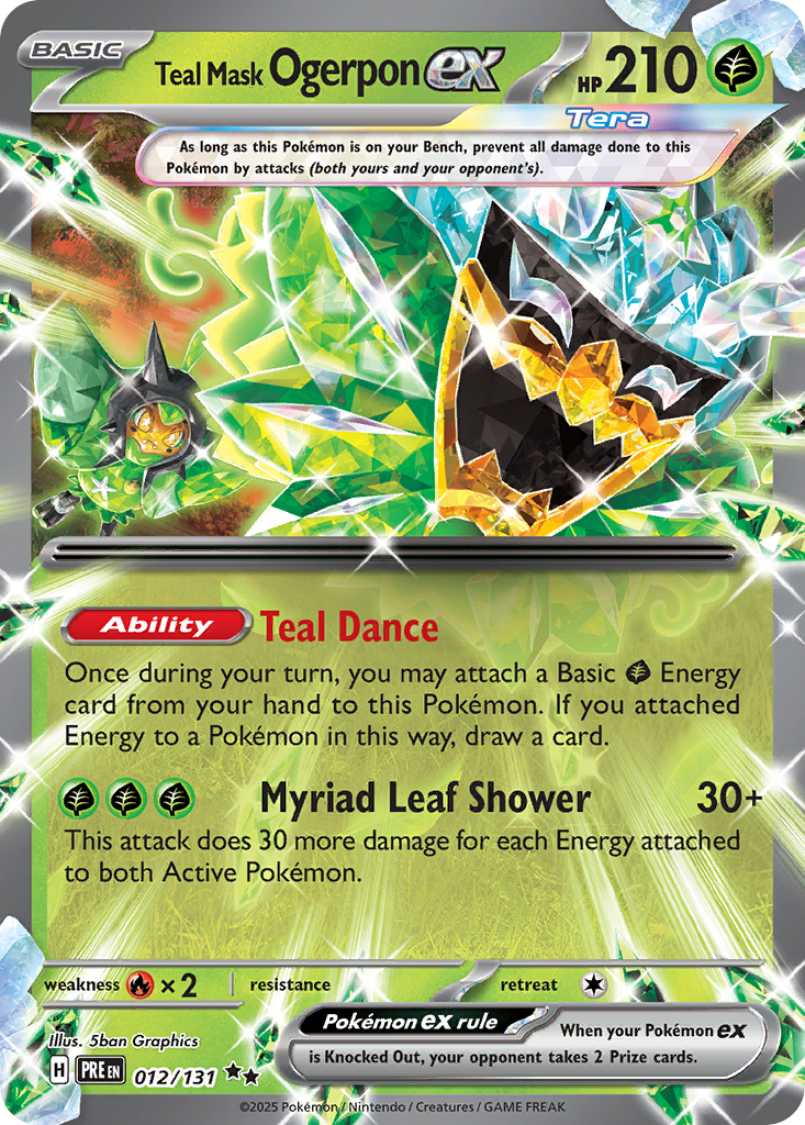 Teal Mask Ogerpon ex - Prismatic Evolutions 012/131 (Foil) - Near Mint