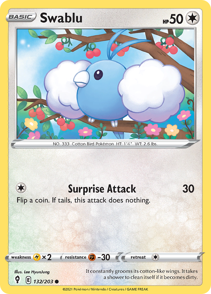 Swablu - Evolving Skies 132/203 - Near Mint