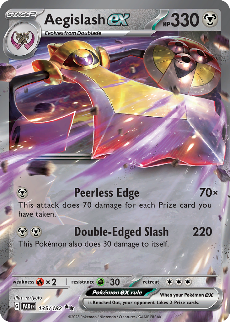 Aegislash ex - Paradox Rift 135/182 (Foil) - Near Mint