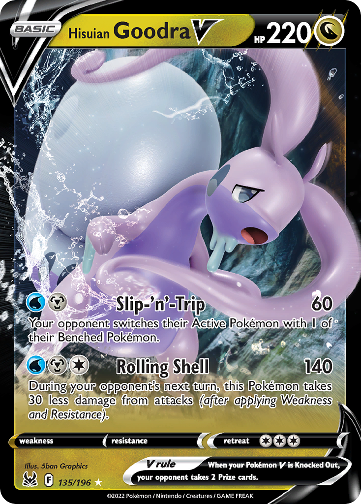 Hisuian Goodra V - Lost Origin 135/196 (Foil) - Near Mint