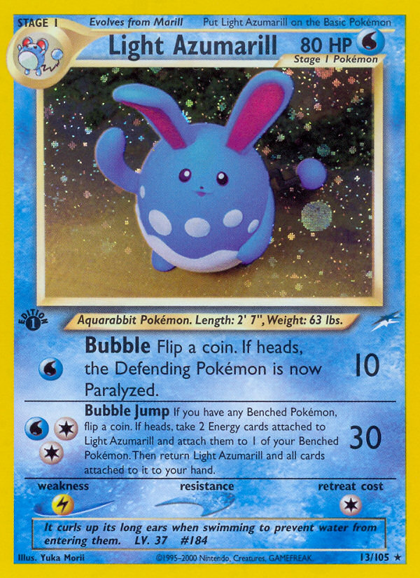 Light Azumarill - Neo Destiny 13 (Foil) (Unlimited) - Heavily Played