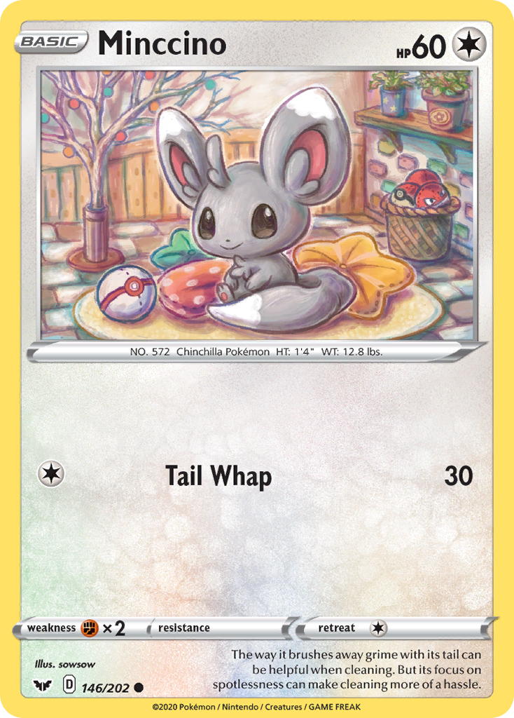 Minccino (146) - Sword & Shield Base Set 146/202 - Near Mint