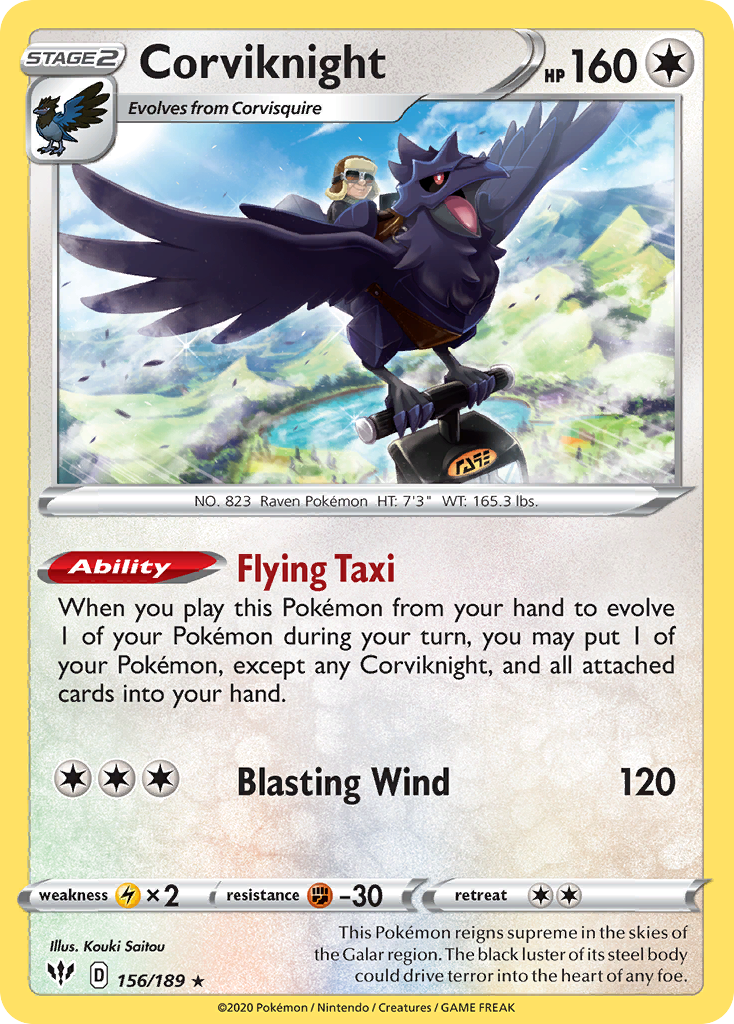Corviknight - Darkness Ablaze 156/189 (Foil) - Near Mint