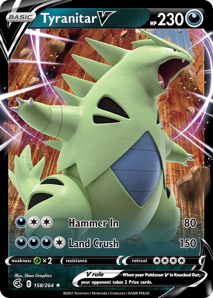 Tyranitar V - Fusion Strike 158/264 (Foil) - Near Mint