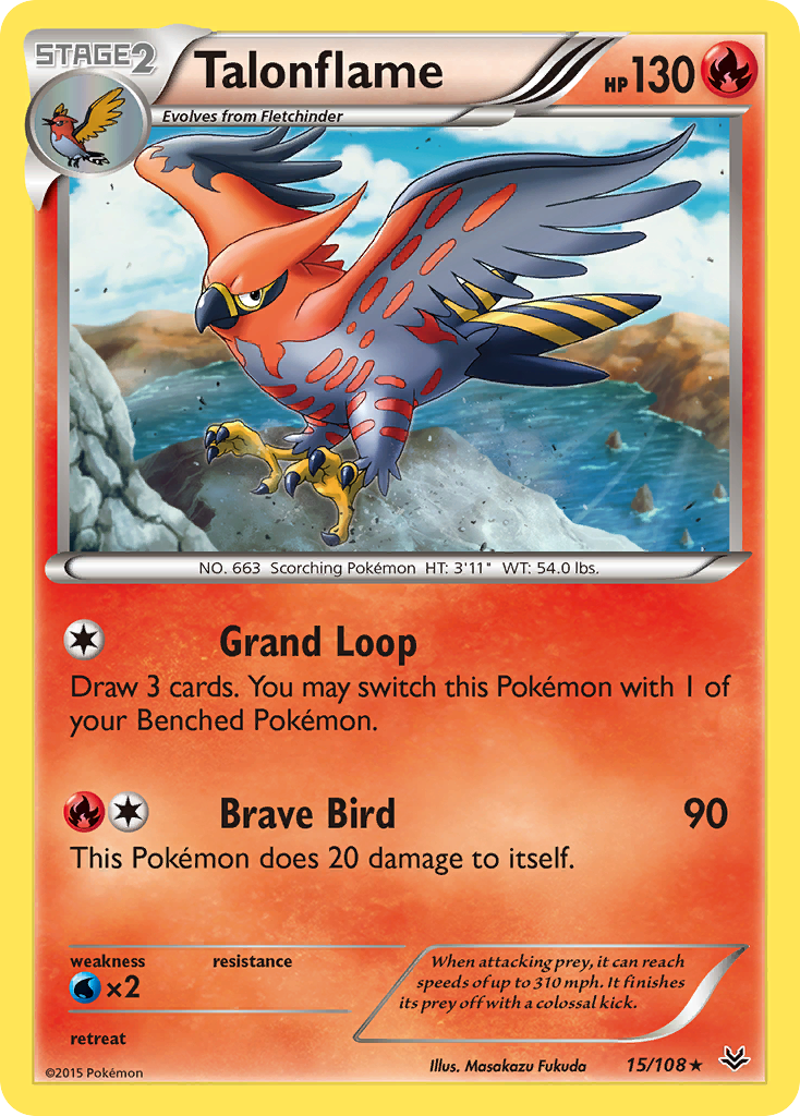 Talonflame - Roaring Skies 15 (Foil) - Near Mint
