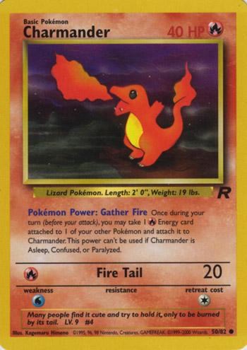 Charmander - Team Rocket 50 (Unlimited) - Damaged