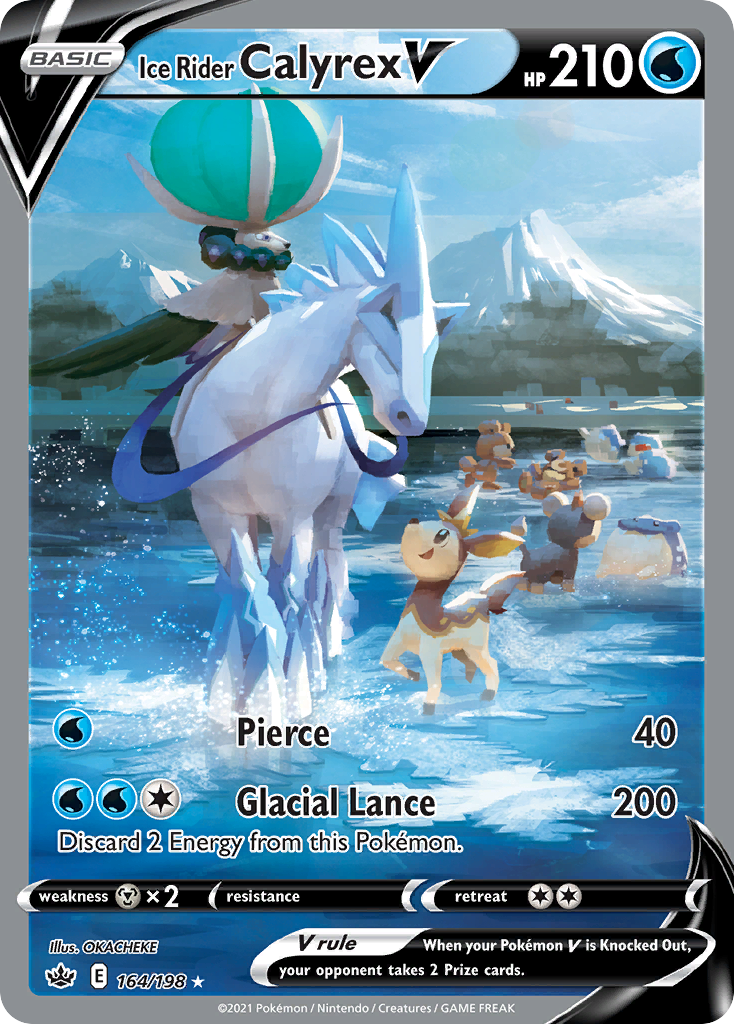 Ice Rider Calyrex V (Alternate Full Art) - Chilling Reign 164/198 (Foil) - Near Mint - Foil
