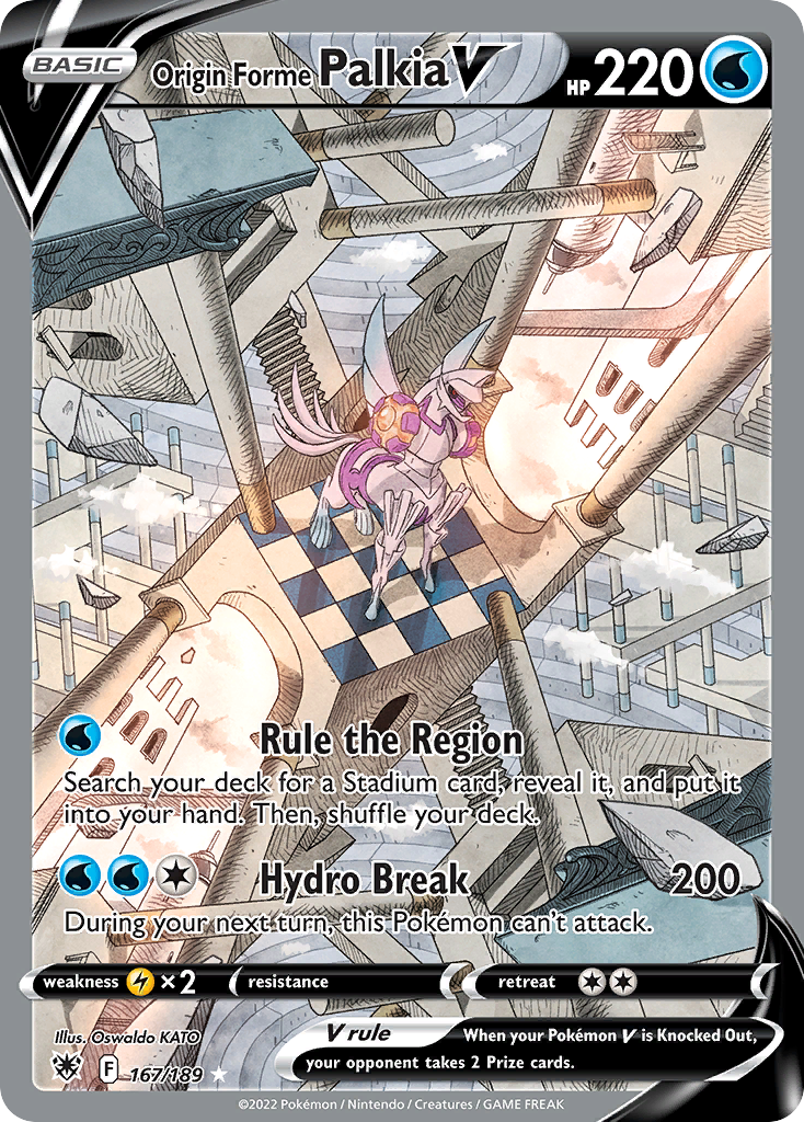 Origin Forme Palkia V (Alternate Full Art) - Astral Radiance 167/189 (Foil) - Near Mint - Foil