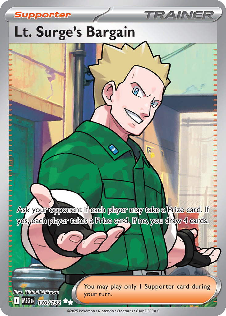 Lt. Surge's Bargain - Mega Evolution 170/132 (Foil) - Near Mint