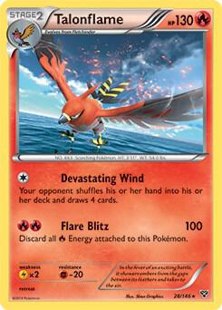 Talonflame (Cosmos Holo) - Blister Exclusives 28 (Foil) - Damaged