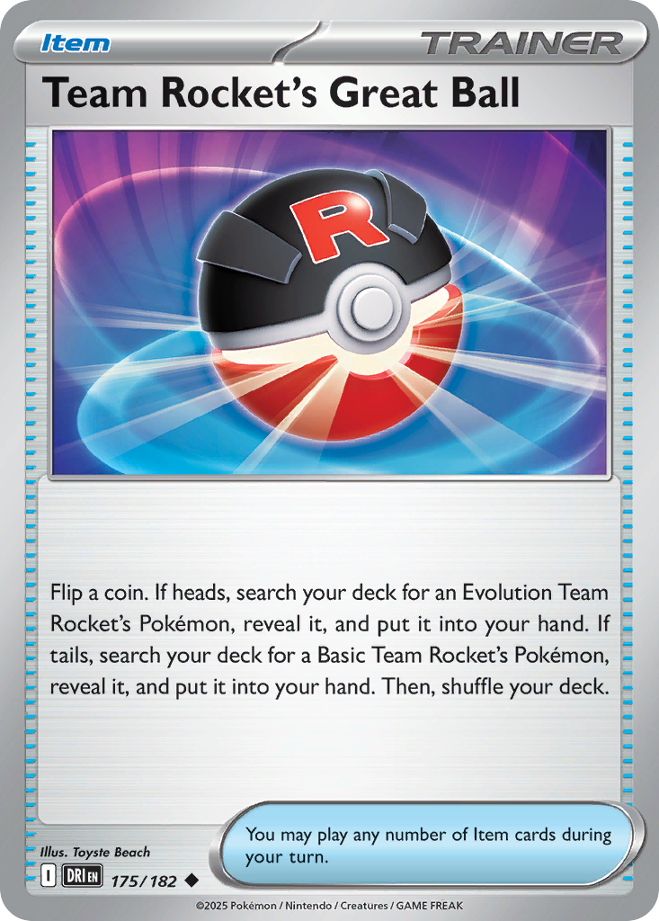 Team Rocket's Great Ball - Destined Rivals 175/182 (Foil) - Near Mint