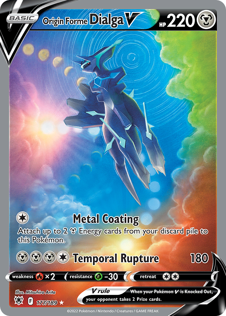 Origin Forme Dialga V (Alternate Full Art) - Astral Radiance 177/189 (Foil) - Near Mint