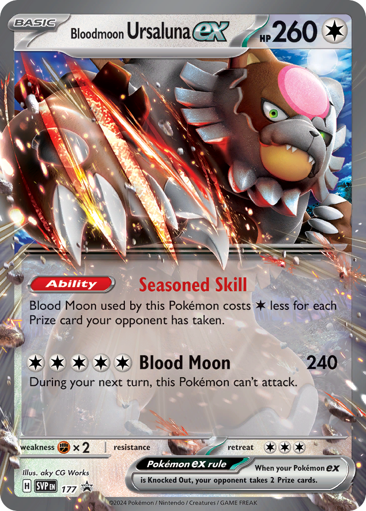 Bloodmoon Ursaluna ex - Scarlet & Violet Promo 177 (Foil) - Near Mint