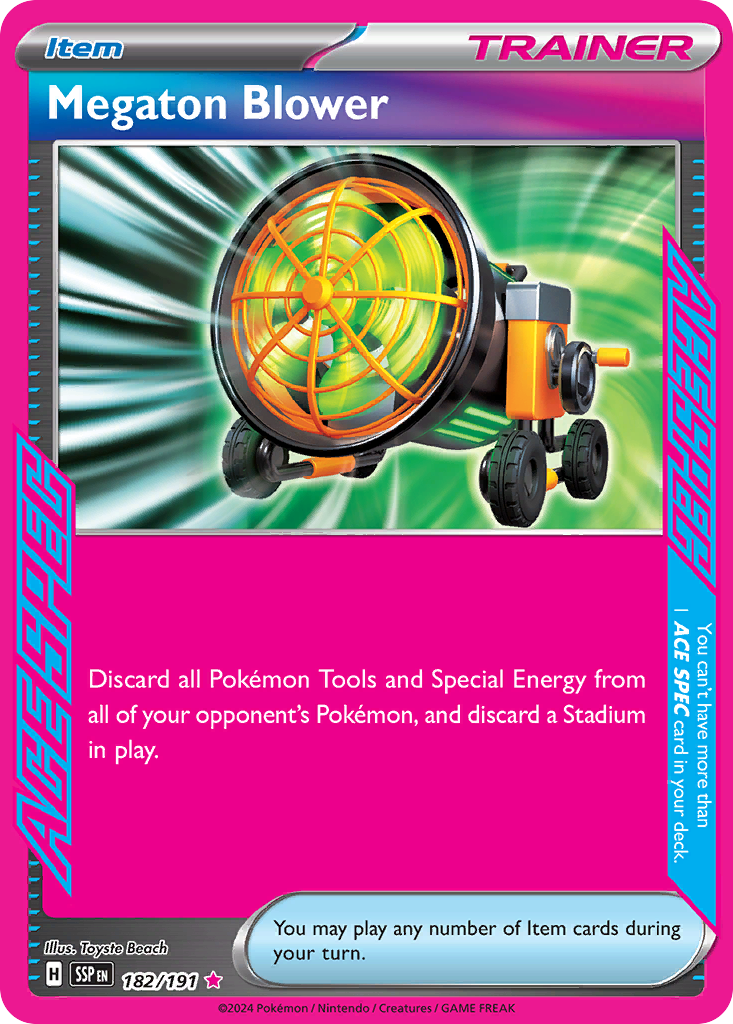 Megaton Blower - Surging Sparks 182/191 (Foil) - Near Mint