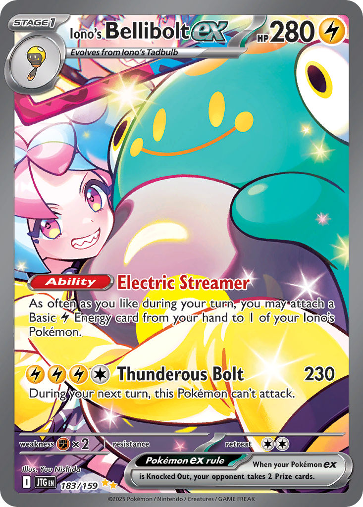 Iono's Bellibolt ex - Journey Together 183/159 (Foil) - PSA 9.0 MINT