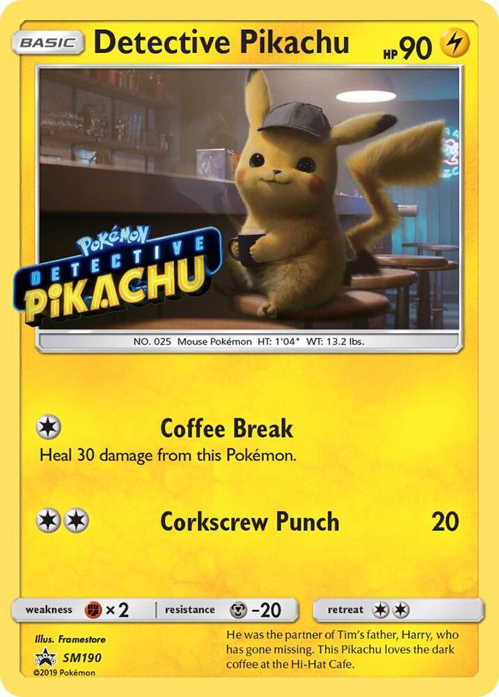 Detective Pikachu - Sun & Moon Promo SM190 (Foil) - Near Mint