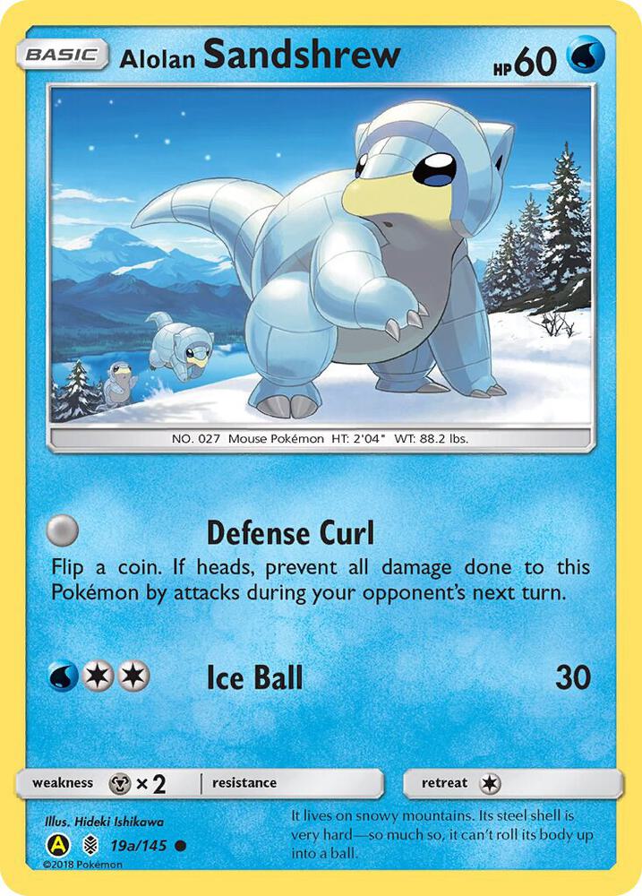 Alolan Sandshrew - Alternate Art Promos 19a/145 (Foil) - Lightly Played