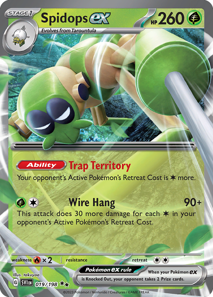 Spidops ex - Scarlet & Violet Base Set 019/198 (Foil) - Near Mint