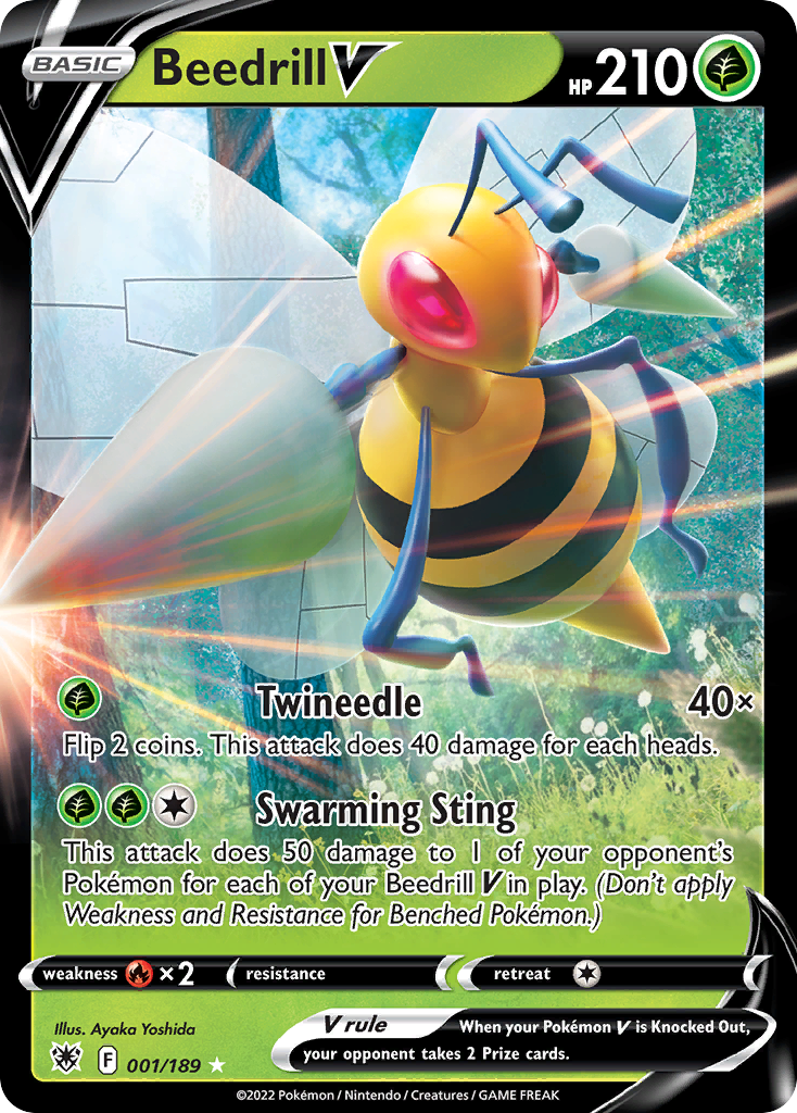 Beedrill V - Astral Radiance 001/189 (Foil) - Near Mint