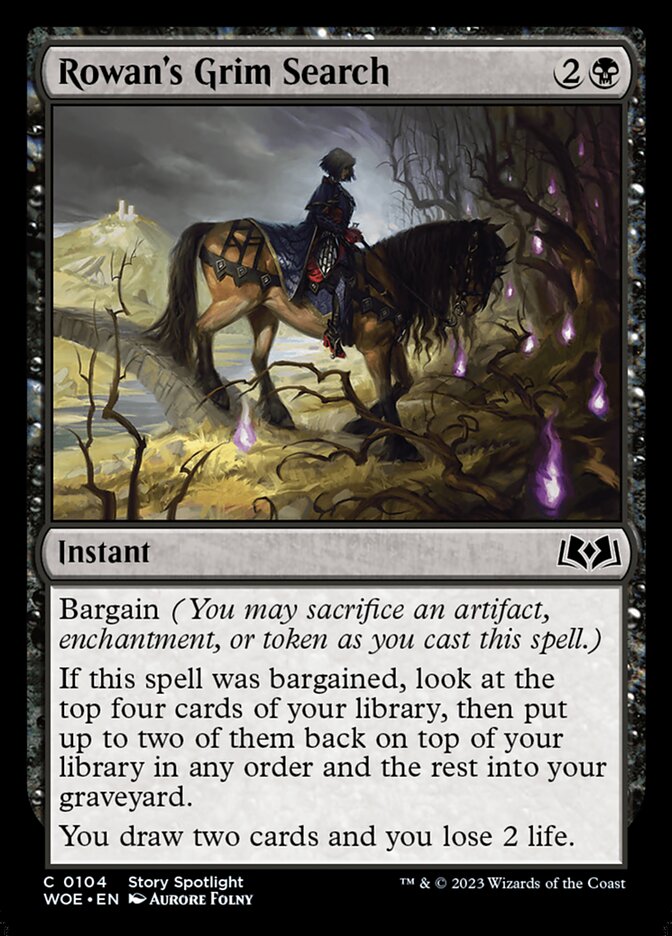 Rowan's Grim Search - Wilds of Eldraine 104 (Foil)