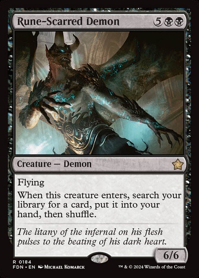 Rune-Scarred Demon - FDN 184 (Foil)
