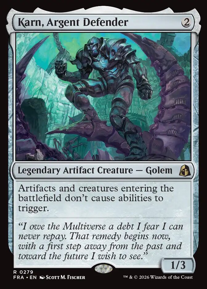 Karn, Argent Defender - Reality Fracture 279 (Foil)