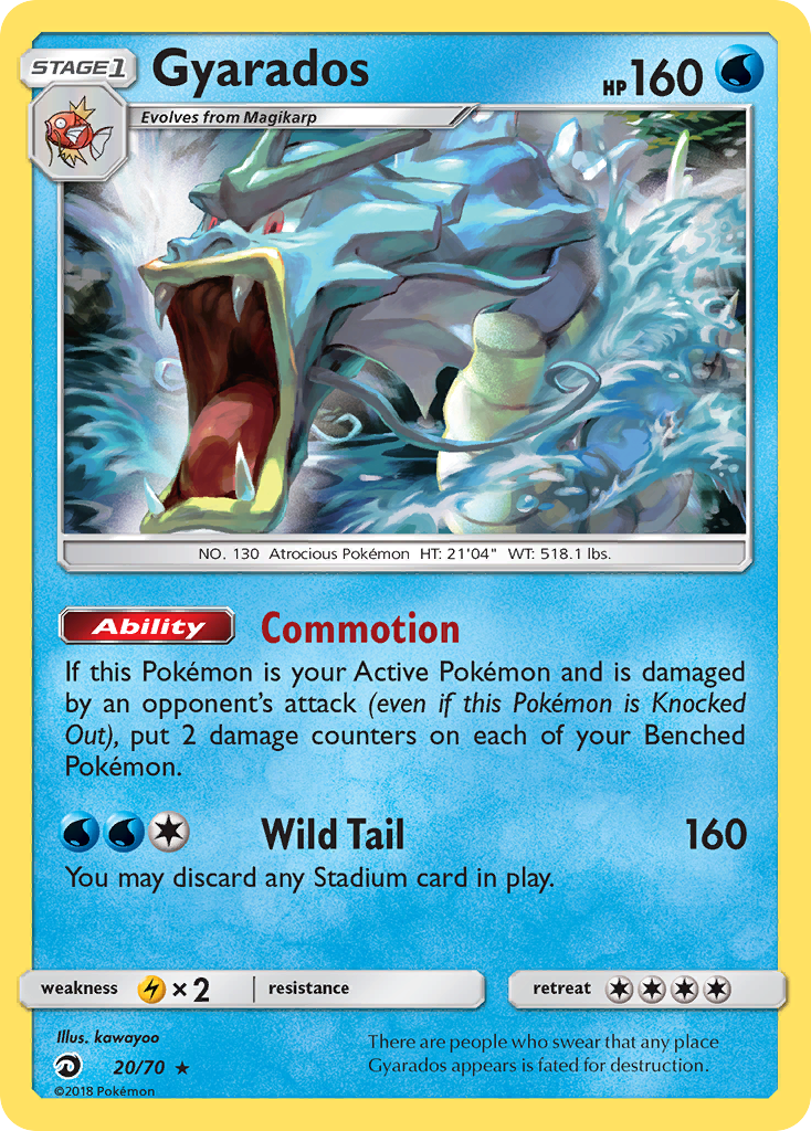 Gyarados - Dragon Majesty 20 (Foil) - Moderately Played