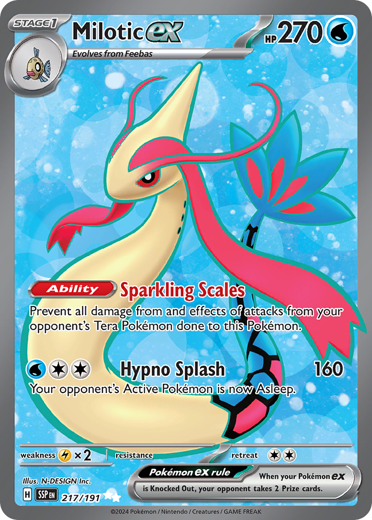 Milotic ex - Surging Sparks 217/191 (Foil) - Near Mint