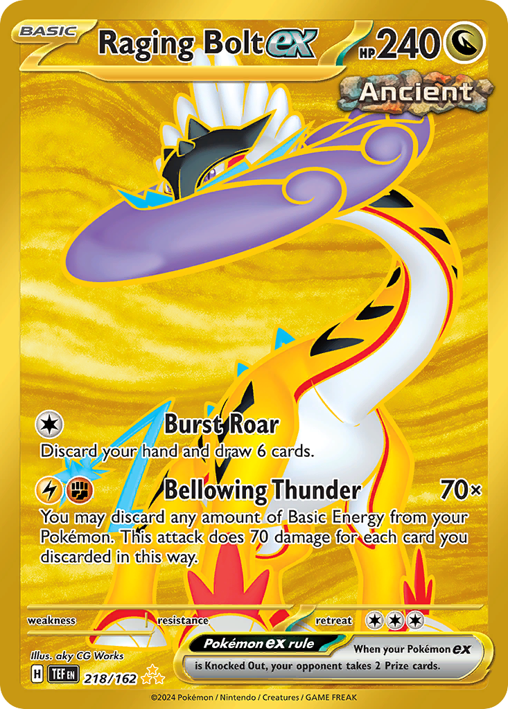 Raging Bolt ex - Temporal Forces 218/162 (Foil) - Near Mint - Ungraded
