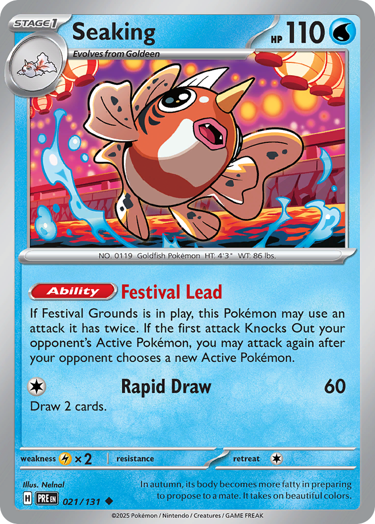 Seaking (Master Ball Pattern) - Prismatic Evolutions 021/131 (Foil) - Near Mint