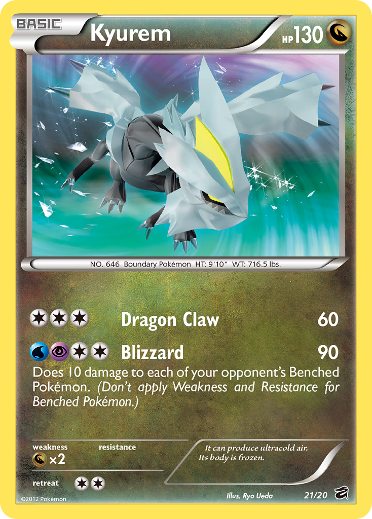 Kyurem - Dragon Vault 21 (Foil) - Heavily Played