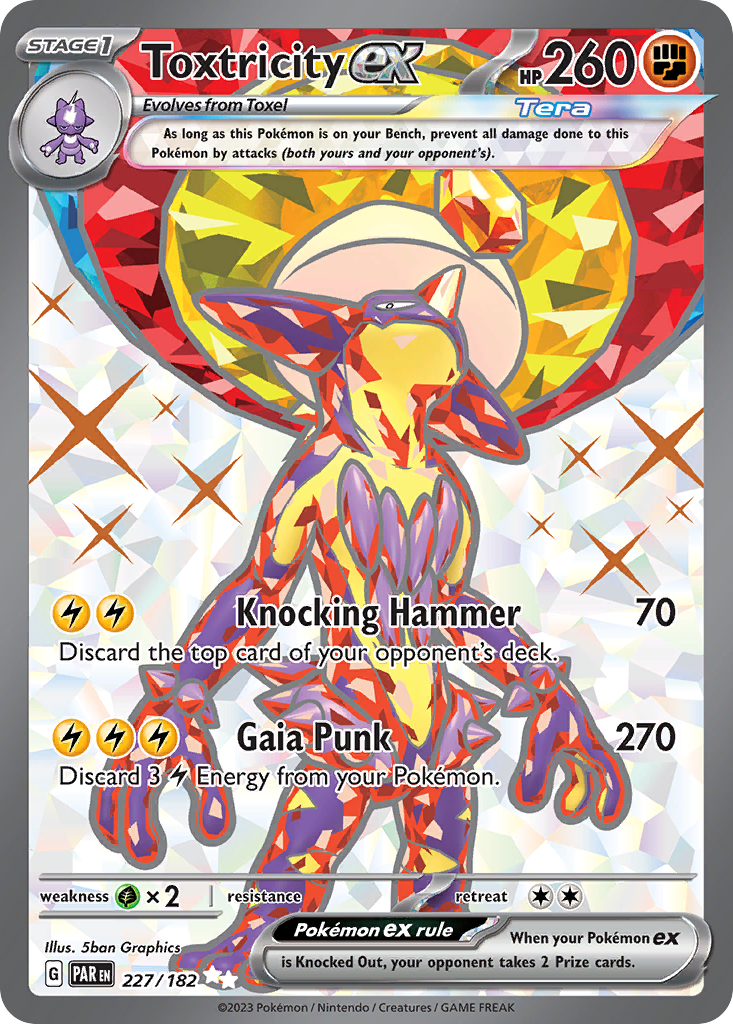Toxtricity ex - Paradox Rift 227/182 (Foil) - Near Mint