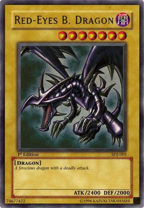 Red-Eyes B. Dragon - Starter Deck: Joey SDJ-001 - PSA 7.0 NM