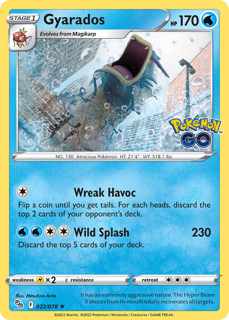 Gyarados - Pokemon Go 022/078 (Foil) - Near Mint - Ungraded