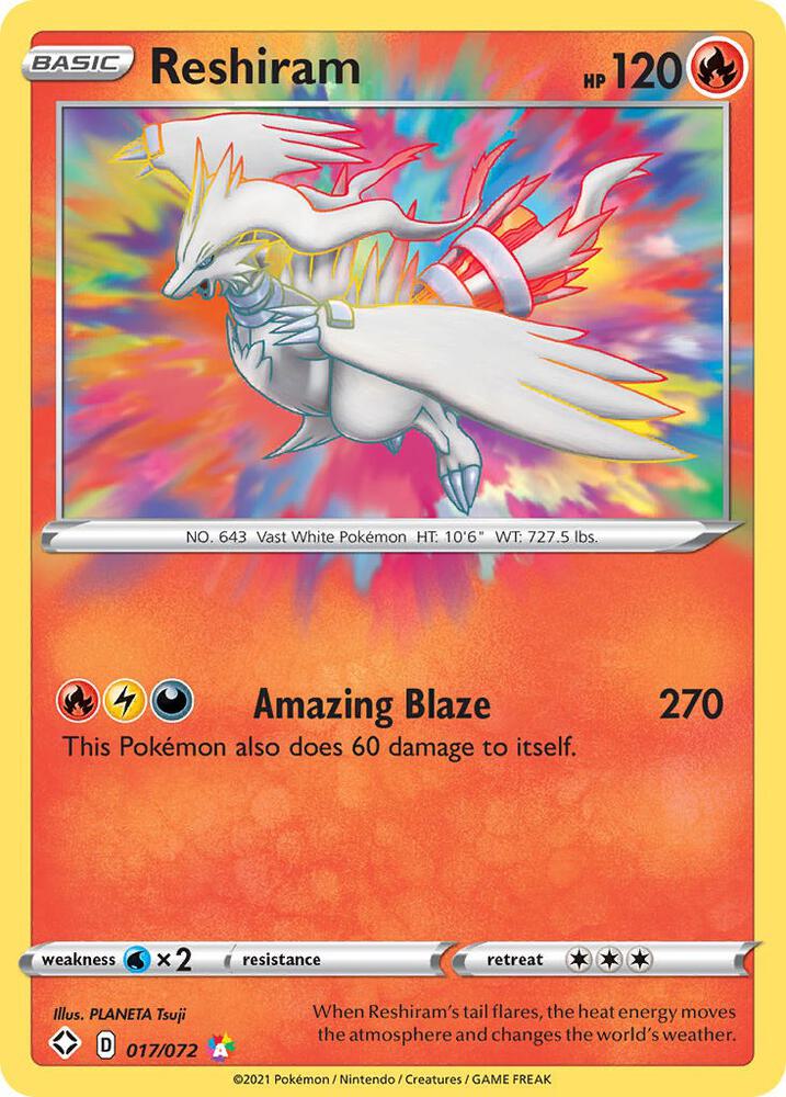 Reshiram - Shining Fates 017/072 (Foil) - Near Mint