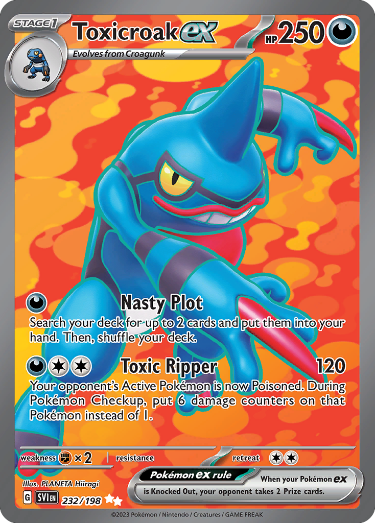 Toxicroak ex - Scarlet & Violet Base Set 232/198 (Foil) - Near Mint
