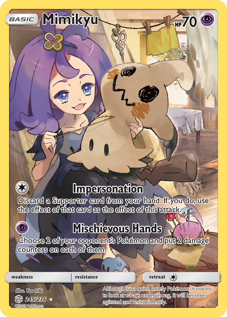 Mimikyu (Secret) - Cosmic Eclipse 245/236 (Foil) - Lightly Played